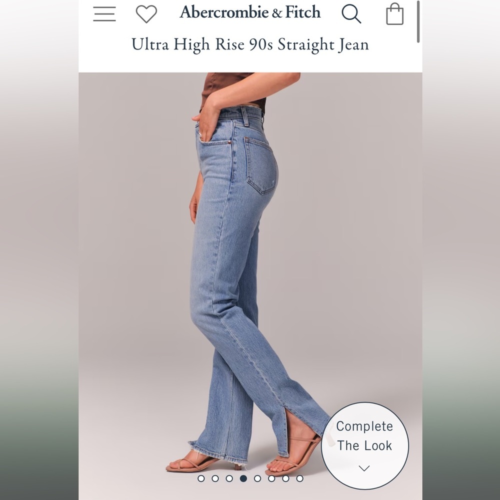 Abercrombie Ultra High-Rise 90’s Straight Curve Love